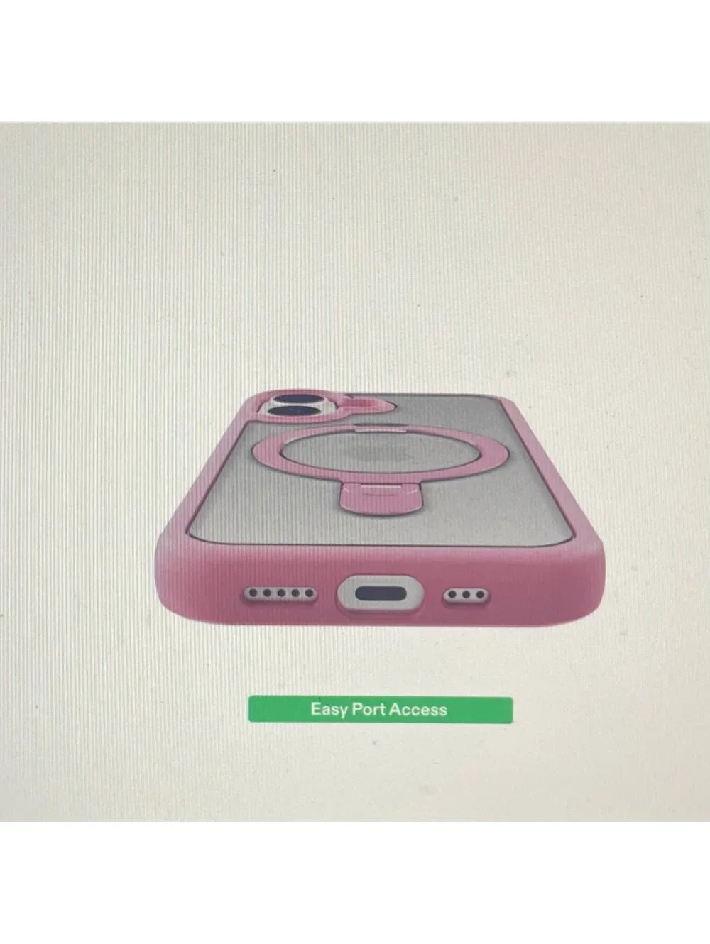 Onn Case for iPhone 17 Pink/Frosted Clear